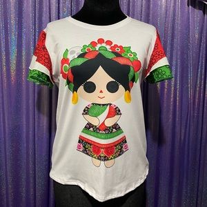 Maria ruffle sleeve tee